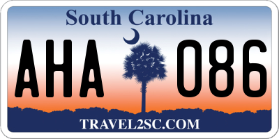 SC license plate AHA086