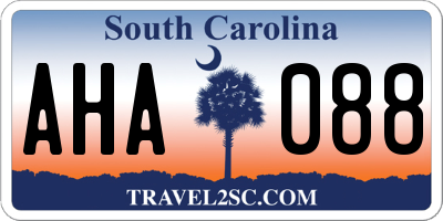 SC license plate AHA088