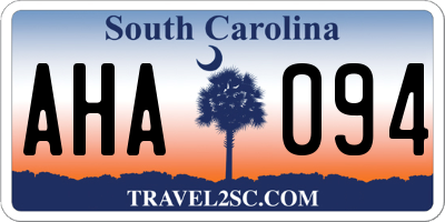 SC license plate AHA094