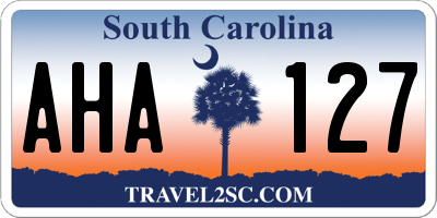 SC license plate AHA127