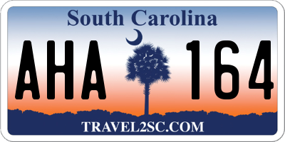 SC license plate AHA164