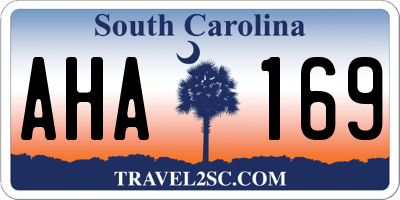 SC license plate AHA169