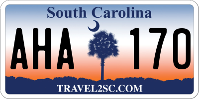 SC license plate AHA170