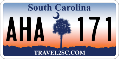SC license plate AHA171