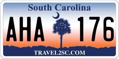 SC license plate AHA176