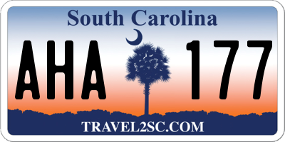 SC license plate AHA177
