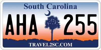 SC license plate AHA255