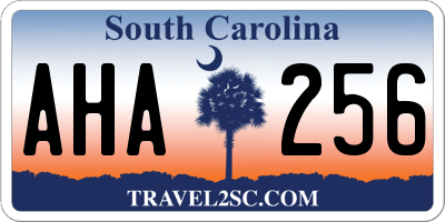 SC license plate AHA256
