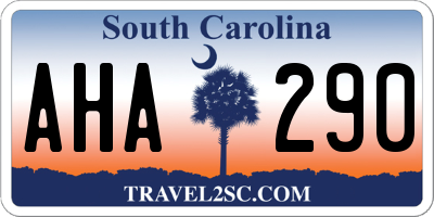 SC license plate AHA290