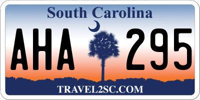 SC license plate AHA295
