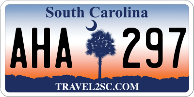 SC license plate AHA297