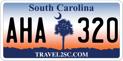 SC license plate AHA320