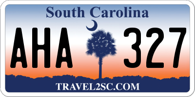 SC license plate AHA327
