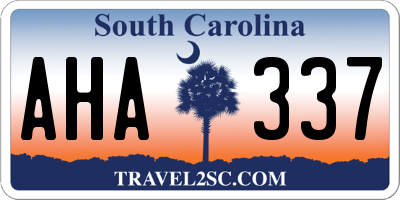 SC license plate AHA337