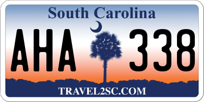 SC license plate AHA338