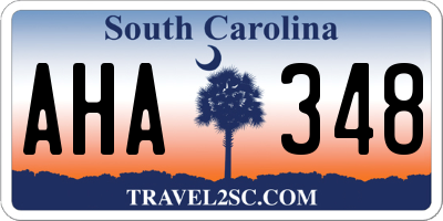 SC license plate AHA348