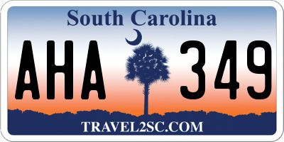 SC license plate AHA349