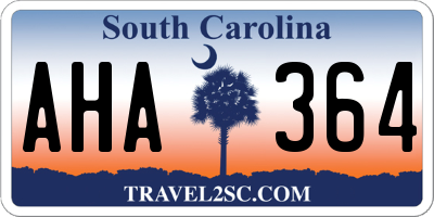 SC license plate AHA364