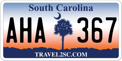 SC license plate AHA367
