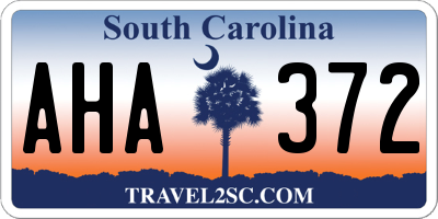 SC license plate AHA372