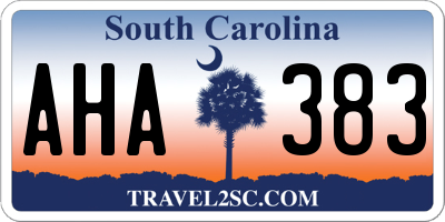 SC license plate AHA383