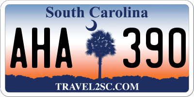 SC license plate AHA390