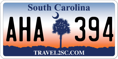 SC license plate AHA394