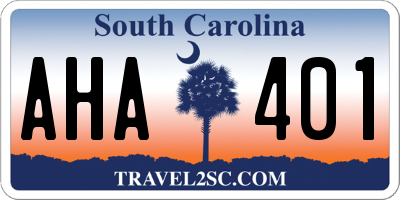 SC license plate AHA401