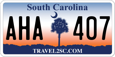 SC license plate AHA407