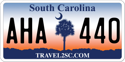 SC license plate AHA440