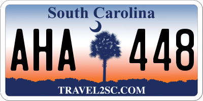 SC license plate AHA448