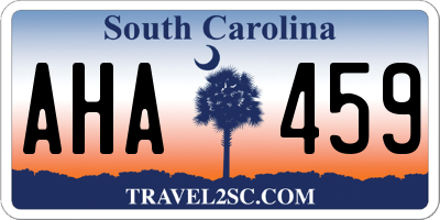 SC license plate AHA459