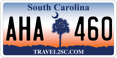 SC license plate AHA460