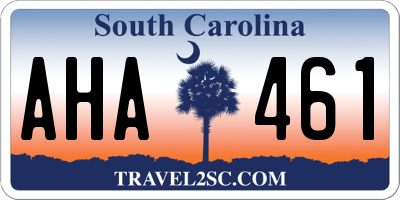 SC license plate AHA461