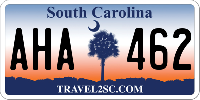 SC license plate AHA462