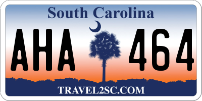 SC license plate AHA464