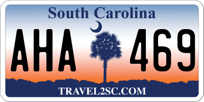 SC license plate AHA469
