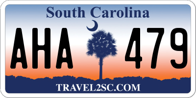 SC license plate AHA479