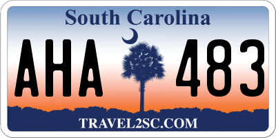 SC license plate AHA483