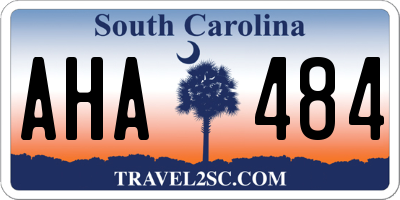 SC license plate AHA484