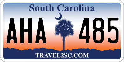 SC license plate AHA485