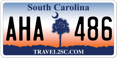 SC license plate AHA486