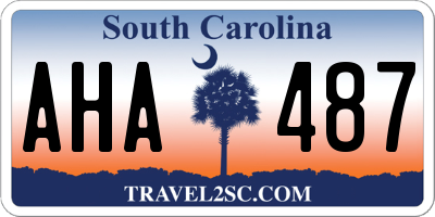 SC license plate AHA487