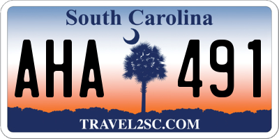 SC license plate AHA491