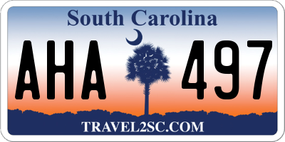 SC license plate AHA497