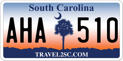 SC license plate AHA510
