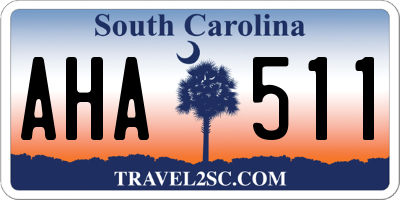 SC license plate AHA511