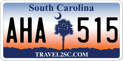 SC license plate AHA515