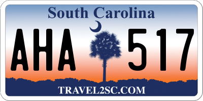 SC license plate AHA517