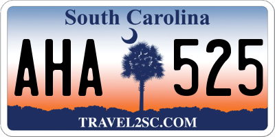 SC license plate AHA525